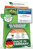 TESTSIEGER Premium Bio Rasendünger 20kg Mykorrhiza aus Deutschland–100% Pflanzlich - Frühling & Sommer-Organischer Dünger NPK 8+1+6- für Dichten und Gesunden Traumrasen ohne Tierexkremente foto / 59,95 € (3,00 € / kg)