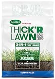 Scotts Turf Builder Thick'R Lawn Sun and Shade, 12 lb. - 3-in-1 Solution for Thin Lawns - Combination Seed, Fertilizer and Soil Improver for a Thicker, Greener Lawn - Covers 1,200 sq. ft. photo / $19.76