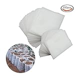 FGASAD 200PCS Borsa in Tessuto Non Tessuto Seedling piantare Bag in Tessuto Seedling Semi di piantare Bag Nursery Home Giardinaggio Suppliesy, Non-Tessuto, Bianco, 200pz foto / 