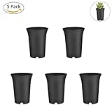 Vaso,Bloomma Set di 5 trapianto di plastica rotondo vivaio pentola piantine di fiori vivaio piante grasse cactus per ufficio,balcone,tre dimensioni foto / EUR 7,66