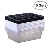 OUNONA 10 Pezzi Vassoi per la germinazione per piantare semi con 12 fori (Bianco) foto / EUR 25,99