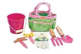 Tierra Garden 7-LP380 per piccoli pollici verdi bambini Junior kit da giardino con paletta, forcone, guanti, cartellini per piante,secchio, rosa foto / EUR 23,60