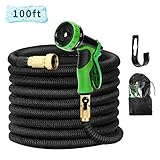 Uverbon Tubo da Giardino Estensibile 100FT Tubo per Irrigazione Estensibile Connettore Solido Valvola di Spegnimento in Ottone 9 Funzioni Multiuso Ideale per Uso Giardinaggio e Lavare Auto foto / EUR 32,75