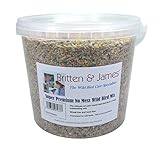 Britten & James All in One Super Premium senza pasticcio Wild Bird Food in una vasca richiudibile da 5 litri. Questo è l'ultimo alimento per uccelli selvatici tutto l'anno, un mix davvero eccezionale. Senza frumento e senza buccia. foto / EUR 18,99