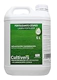 CULTIVERS Fertilizante Césped Ecológico de 5 L. Abono Líquido con Micronutrientes y Aminoácidos. Abono 100% Orgánico y Natural. Césped más Verde, Fuerte y denso. No Produce Quemaduras foto / 29,90 €