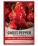 Ghost Pepper Seeds for Planting Spicy Hot - Heirloom Non-GMO Hot Pepper Seeds for Home Garden Vegetables Makes a Great Plant Gift for Gardening by Gardeners Basics photo / $4.95