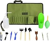 Succulent Kit Roll Organizer Gardening Tool Set | Terrarium Supplies Mini Succulent Garden Tool Kit | Heavy Duty Succulent Bonsai Planter Set Indoor Gardening | Fairy Zen Kit for Soil Fertilizer Seeds photo / $11.97