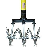 Rotary Cultivator Tool - 40” to 60” Telescoping Handle - Reinforced Tines - Reseeding Grass or Soil Mixing - All Metal, No Plastic Structural Components - Cultivate Easily photo / $39.99