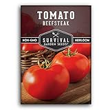 Survival Garden Seeds - Beefsteak Tomato Seed for Planting - Packet with Instructions to Plant and Grow Delicious Tomatoes in Your Home Vegetable Garden - Non-GMO Heirloom Variety - 1 Pack photo / $4.99