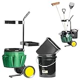 UPP Garten- & Werkzeugtrolley I Transportwagen mit 12 & 20 L Eimer | Gerätehalter und Tasche mit 12 Fächern für Gartenwerkzeug I Gartentrolley mit Rollen I 40 kg belastbar I 100 cm Langer Griff foto / 69,99 €