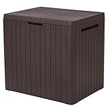 Keter City Storage Box 113L - Arcón de Almacenaje Caja de Almohada Caja de Almacenamiento Caja de Jardín Terraza Patio con Tapa Marrón foto / 51,70 €