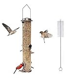 QeeHeng Comedero para pájaros para exteriores,comedero para pájaros para jardín colgante para exteriores,con 4 puertos de alimentación foto / 25,90 €