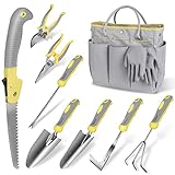 Garden Tool Set, Carsolt 10 Piece Stainless Steel Heavy Duty Gardening Tool Set for Digging Planting Pruning Gardening Kit with Durable Gardening Bag Gloves Gift Box Ideal Garden Gifts for Women Men photo / $39.99