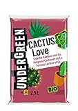 Undergreen by Compo Cactus Love, Erde für Kakteen und Co., Bio, Kultursubstrat, 2,5 Liter foto / 5,16 € (2,06 € / l)