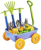 deAO Carretilla y Herramientas de Jardín para Niños y Niñas Juego de Botánica y Jardinería Infantil Conjunto Incluye 10 Accesorios y 4 Macetas foto / 37,99 €