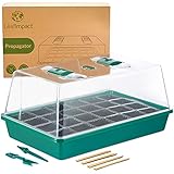 1 Semilleros de Germinación | Juego de Cultivo para 24 Plantas | Germinador de Semillas | Orificios Ajustables para una Humedad Ideal | Bandeja para Germinar Plantas y Vegetales | Mini Invernadero foto / 29,99 €