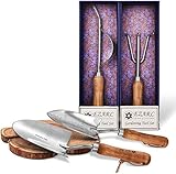 EZARC Gartenwerkzeug Set, 4-teiliges Gartengeräte Set Aus Rostfrei Edelstahl mit Holzgriff, Geschenkpaket Inkl. foto / 29,97 €