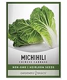 Michihili Chinese Cabbage Seeds for Planting - Napa Heirloom, Non-GMO Vegetable Variety- 1 Gram Seeds Great for Summer, Spring, Fall and Winter Gardens by Gardeners Basics photo / $4.95