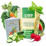 10 Assorted Organic Vegetable Seeds for Planting - ~3,200 + Heirloom Non-GMO Fruit Seeds, Herb Seeds, & Vegetable Seeds - with Grow Guide - Broccoli, Basil, Watermelon, Cilantro, Carrot, Kale, & More photo / $20.43