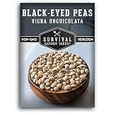 Survival Garden Seeds - Blackeyed Pea Seed for Planting - Packet with Instructions to Plant and Grow Black Eyed Cowpeas in Your Home Vegetable Garden - Non-GMO Heirloom Variety photo / $4.99