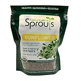 Nature Jims Sprouts Sunflower Seeds - Certified Organic Black Oil Sunflower Sprouts for Soups - Raw Bird Food Seeds - Non-GMO, Chemicals-Free - Easy to Plant, Fast Sprouting Sun Flower Seeds - 8 Oz photo / $13.50