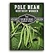 photo Survival Garden Seeds - Kentucky Wonder Pole Bean Seed for Planting - Packet with Instructions to Plant and Grow Delicious Snap Beans in Your Home Vegetable Garden - Non-GMO Heirloom Variety