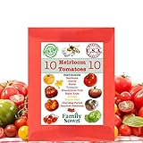 Heirloom Tomato Seeds by Family Sown - 10 Seed Packets of Non GMO Heirloom Tomatoes Including Brandywine, Roma, Tomatillo, Cherry Tomato Seeds and More in Our Seed Starter Kit photo / $21.95