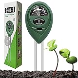 Dooppa Boden-pH-Tester, 3-in-1, Bodentest-Set, Pflanzenpflege mit Feuchtigkeitstest, Lichttest und pH-Test für Gartenpflege, Bonsai-Baum, Bauernhof, Rasen, Innen- und Außenbereich (batteriefrei) foto / 18,97 €