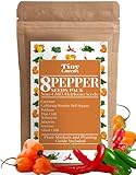 Heirloom Pepper Seed Variety Pack | 8 Hot & Sweet Peppers For Planting | Garden Vegetable Seeds | Cayenne, California Bell Pepper, Poblano, Thai Chili, Habanero, Jalepeno, Serrano, Ghost Pepper photo / $15.96 ($2.00 / Count)