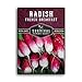 photo Survival Garden Seeds - French Breakfast Radish Seed for Planting - Pack with Instructions to Plant and Grow Long Radishes to Eat in Your Home Vegetable Garden - Non-GMO Heirloom Variety