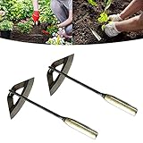 2Pcs All-Steel Hardened Hollow Hoe,Durable Garden Weed Puller,Sharp Weed Removal Tool Gardening Edger Weeder Hand Shovel Edge Tool for Garden Weeding Rake Planting Hand Tools Loosening Soil 2PCS photo / $14.99