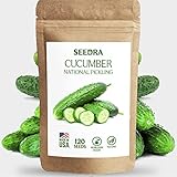 SEEDRA 120+ Cucumber Seeds for Indoor, Outdoor and Hydroponic Planting, Non GMO Heirloom Seeds for Home Garden - 1 Pack photo / $6.99