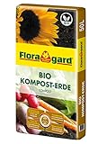 Floragard Bio Kompost-Erde 50 Liter – Pflanzerde für Blumen, Gemüse und Gehölze – mit Bio-Dünger - Gartenerde foto / 14,98 € (0,30 € / Liter)