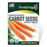 Purely Organic Products Purely Organic Heirloom Carrot Seeds (Scarlet Nantes) - Approx 1800 Seeds photo / $4.39