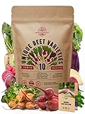 10 Rare Beet Seeds Variety Pack for Planting Indoor & Outdoors 1000+ Heirloom Non-GMO Bulk Beets Gardening Seeds: Chioggia, Detroit Dark Red, Sugar, Cylindra, Golden, Bulls Blood, White Albino & More photo / $12.99 ($1.30 / Count)