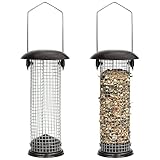 BELLE VOUS Comedero Pajaros Latón Colgante (Pack de 2) Comedero Aves Pequeñas Capacidad de Semillas de 283 g – Resistentes Comederos para Pajaros Semillas Mixtas, Níger, Semillas de Girasol foto / 21,99 €