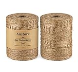 Anstore Garten Kordel Bastelschnur 2 x 200m Dekokordel Schnur, Braun Natur Juteschnur für DIY Kunstgewerbe Gartenarbeit, 1312-Fuß foto / 13,99 €