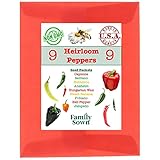 Heirloom Pepper Seeds by Family Sown - 9 Non GMO Sweet & Hot Pepper Seeds for Your Home Garden with Poblano Pepper Seeds, Habanero Seeds, Bell Pepper Seeds, Serrano and More in Our Seed Starter Kit photo / $18.95