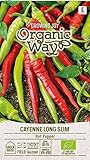 Organic Way | PFEFFER CAYENNE LONG SLIM samen | Gemüsesamen | Pfeffer Samen | Garten Samen | Frühe würzige Sorte | 1 Pack foto / 3,22 €