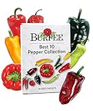 Burpee Best Collection | 10 Packets of Non-GMO Fresh Mix of Hot Pepper & Sweet Varieties | Jalapeno, Bell Pepper Seeds & More, Seeds for Planting photo / $28.70 ($2.87 / Count)