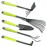 com-four® 5-teiliges Garten-Werkzeug-Set - Gartenset mit Doppelhacke, Kleingrubber, Fugenkratzer, Handrechen, Blumenkelle - Gartenwerkzeug für Pflanzen und Gartenarbeit foto / 16,99 €