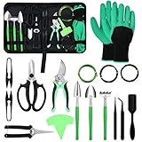 UNIDEAL Kit Bonsai, 23 Piezas Herramientas Bonsai, Juego de Jardín Herramientas con Funda de Transporte, Guantes de Jardinería, Alambre Bonsai, Mini Rastrillo, Pala, Tijeras de Podar, Tijeras Bonsai foto / 19,99 €