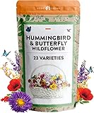 130,000+ Wildflower Seeds - Premium Birds & Butterflies Wildflower Seed Mix [3 Oz] Flower Garden Seeds - Bulk Wild Flowers: 23 Wildflowers Varieties of 100% Non-GMO Annual Flower Seeds for Planting photo / $17.95 ($0.00 / Count)