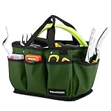 Housolution Gardening Tote Bag, Deluxe Garden Tool Storage Bag and Home Organizer with Pockets, Wear-Resistant & Reusable, 14 Inch, Dark Green photo / $22.99