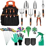 YAOBLUESEA 14Pcs Herramientas de Jardín el Set, Herramientas de Jardín de Aluminio, Herramientas de Jardín de Acero Inoxidable con Agarre Ergonómico, Herramientas Jardín Regalo para Amigo (Naranja) foto / 23,99 €