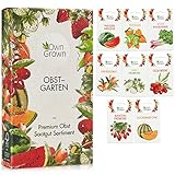 Obst Samen Set: Premium Garten Obst Saatgut mit 8 Sorten Obst Pflanzen für Garten und Balkon – Wassermelone Samen, Erdbeeren Samen, Andenbeere, Rhabarber uvm. – Obstsamen Geschenk Set von OwnGrown foto / 6,35 € (0,79 € / stück)