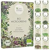 Microgreens Samen Set: 8 Sorten BIO Sprossen und Mikrogrün Saatgut im Microgreens Starter Set – Alfalfa Samen, Rucola Samen, Kresse Samen für Kresse Anzuchtschalen uvm – Sprossen Samen von OwnGrown foto / 7,15 €