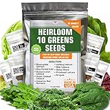 Heirloom Non-GMO Lettuce and Greens Seeds Variety Pack for Outdoor and Indoor Gardening & Hydroponics, 5000+ Seeds - Kale, Butter, Oak, Spinach, Romaine Bibb & More photo / $12.90 ($0.00 / Count)