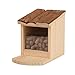 foto Gardigo Mangiatoia per scoiattoli con tetto apribile; Squirrel Feeder in legno; Distributore di cibo per Scoiattolo; Facile da riempire/pulire