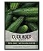 photo Cucumber Seeds for Planting - Marketmore 76 - Cucumis sativus Heirloom, Non-GMO Vegetable Variety- 1 Gram Seeds Great for Outdoor Gardening by Gardeners Basics